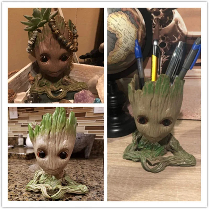 Groot Tree Figure Planter Vase | Desk Organiser & Pen Holder