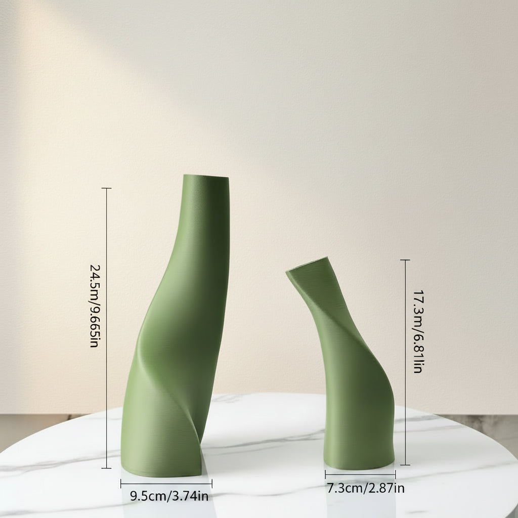 Sculptural Double Vase Set (2 Pieces)