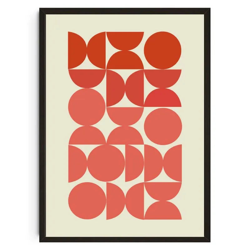 Mid-Century Modern Bauhaus Abstract Geometric Wall Art