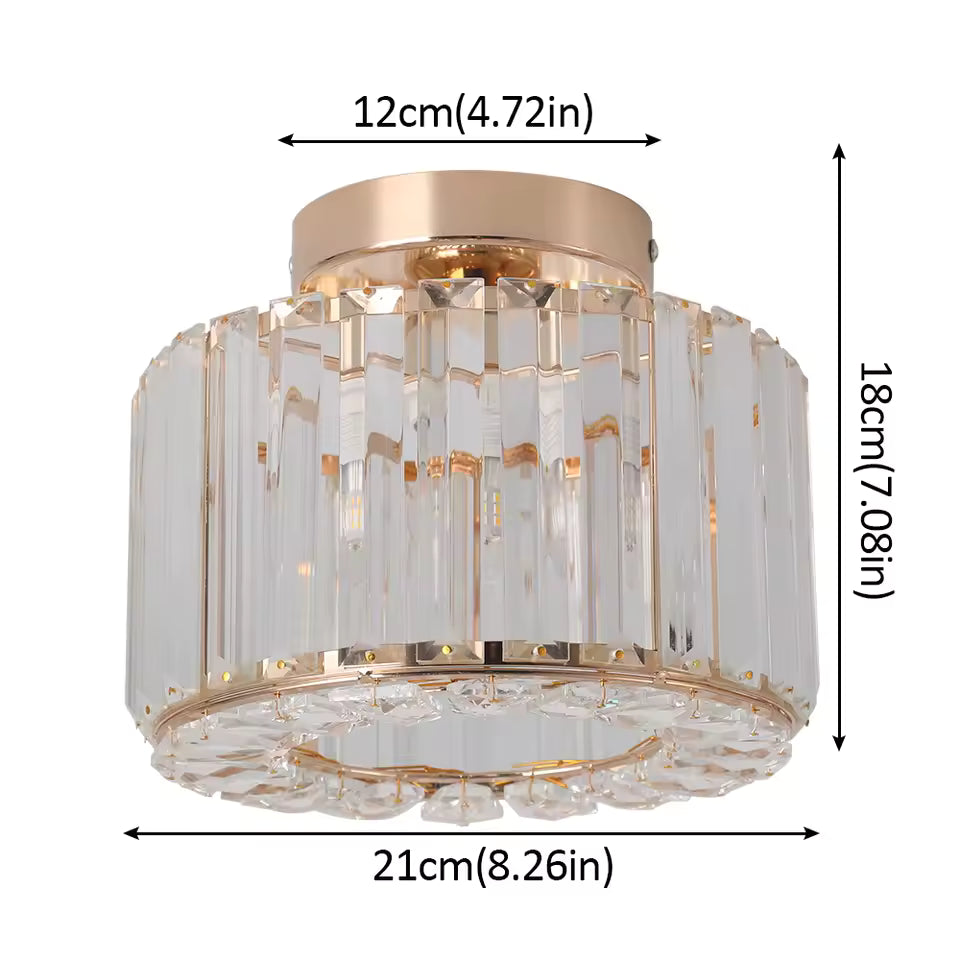 Modern Crystal Flush Mount Chandelier