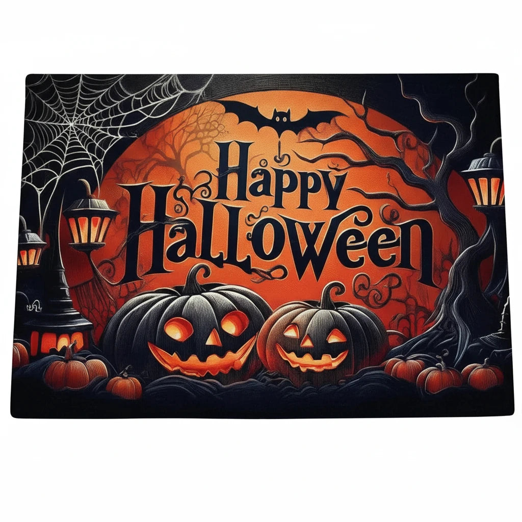 Gothic Print Flannel Doormat – Anti-Slip