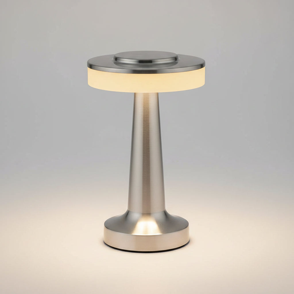 UFO LED Table Lamp – Rechargeable Metal Touch Light for Bar & Bedroom