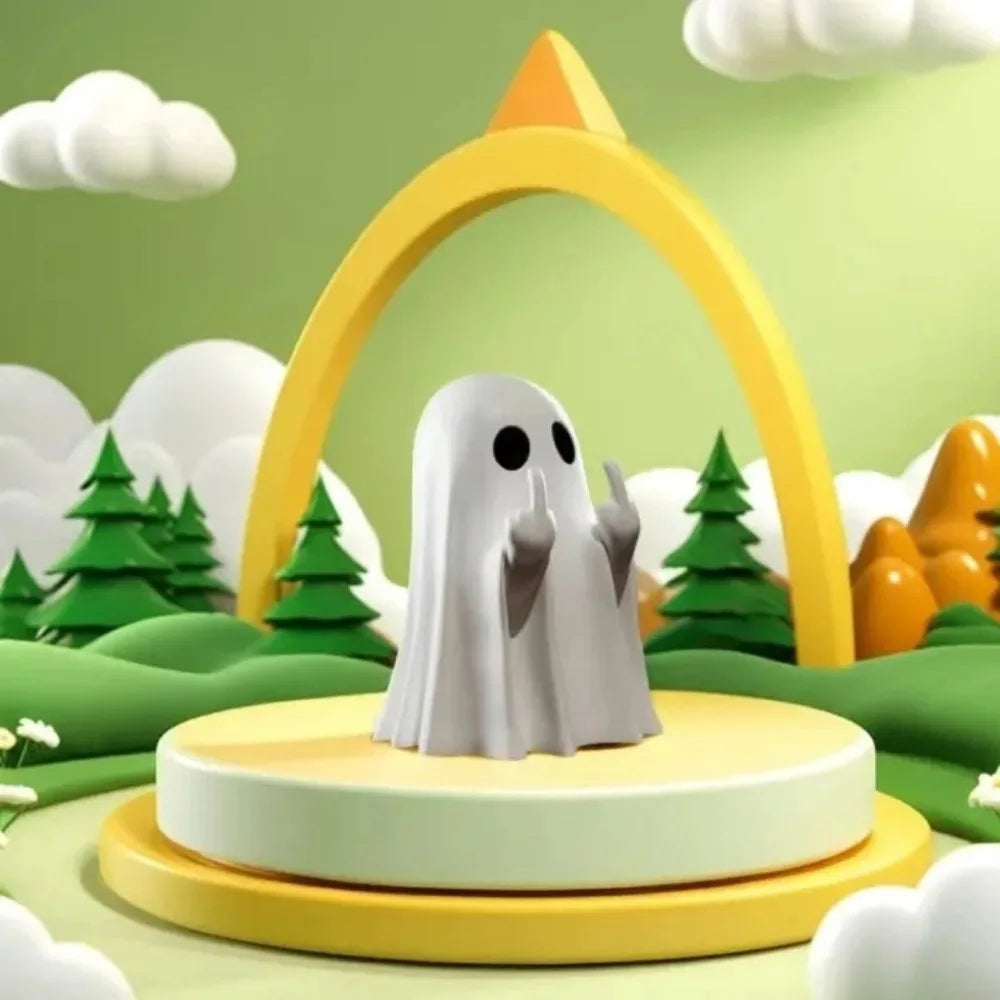 Ghost Resin Statue – Spooky Halloween Shelf & Table Décor