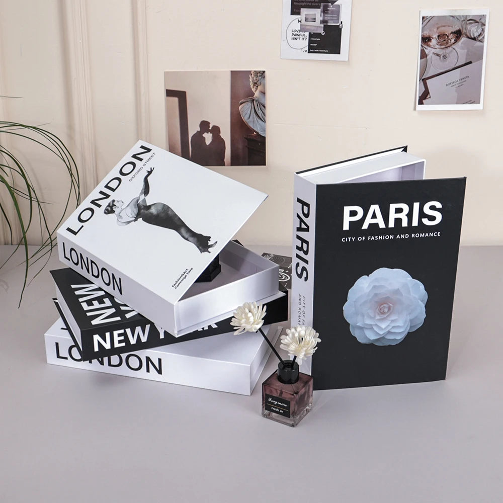 Decorative Book Box with Magnetic Closure