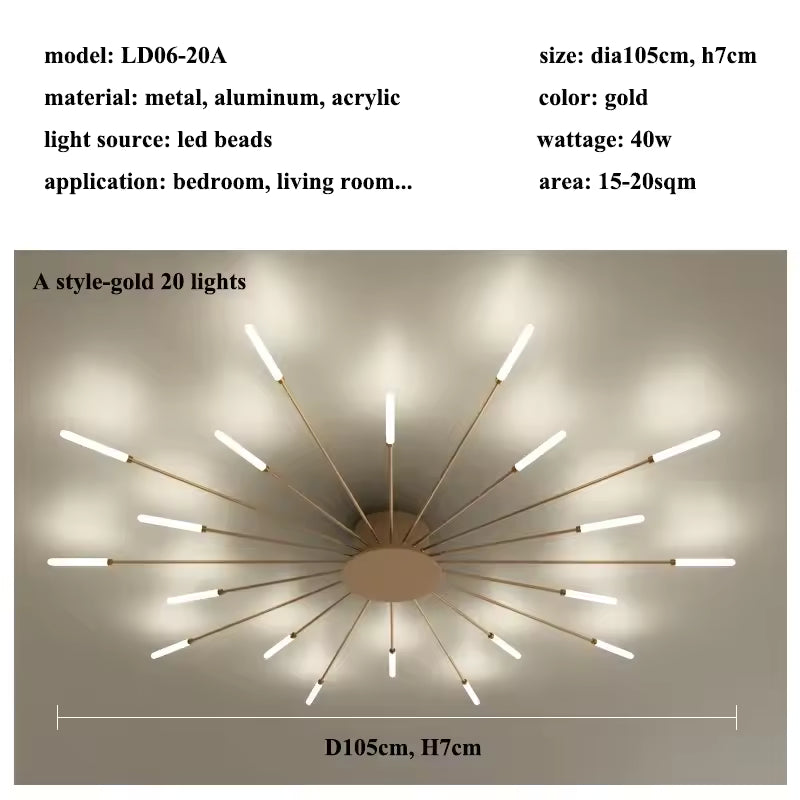 Firework LED Ceiling Chandelier