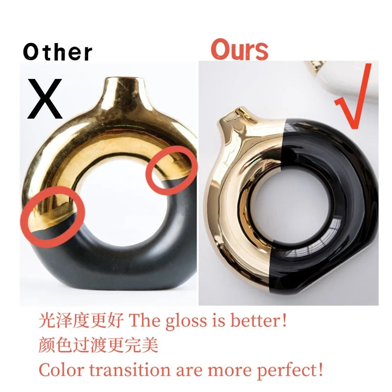 Luxury Ceramic Vase – Modern Gloss Finish, S/M/L