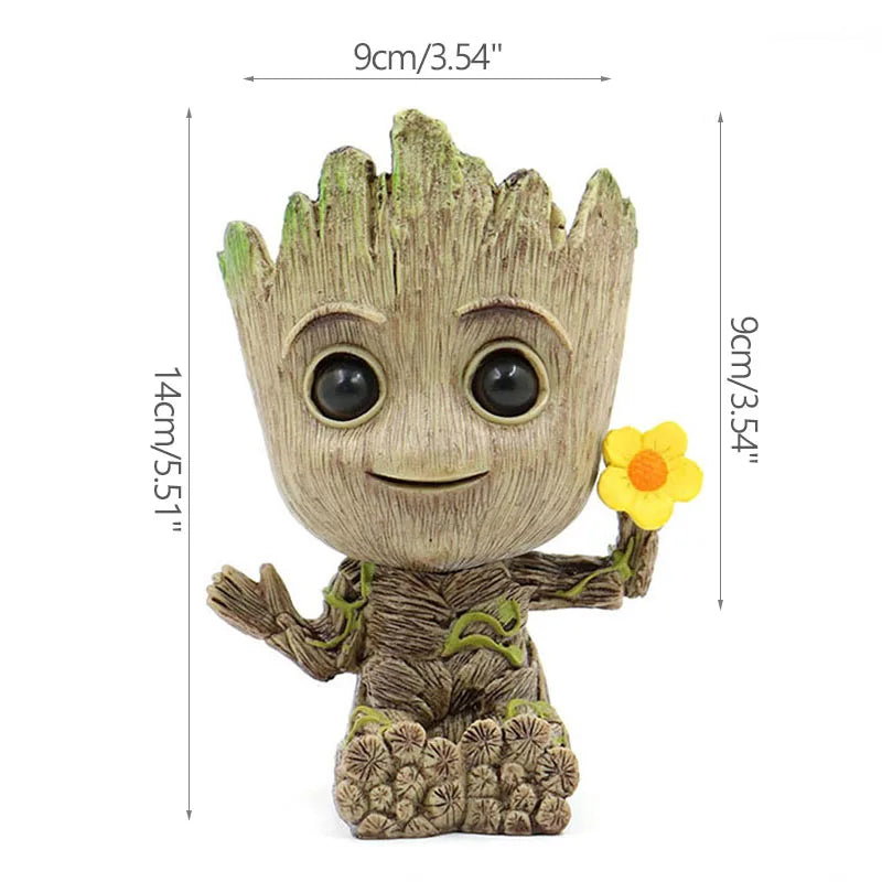 Groot Tree Figure Planter Vase | Desk Organiser & Pen Holder