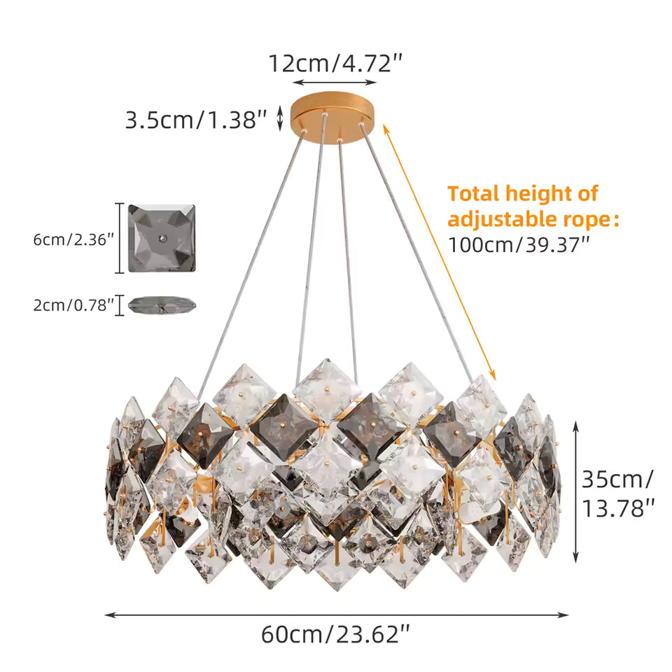 Modern Crystal Chandelier Pendant Light
