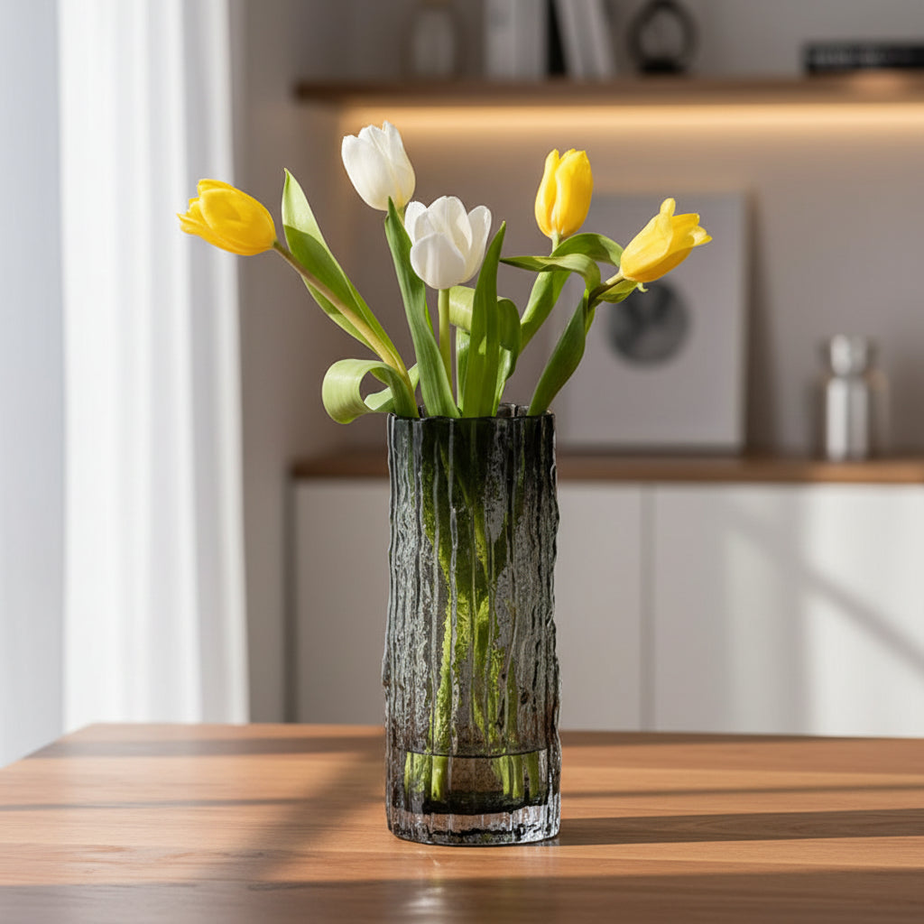 Glacier Glass Flower Vase