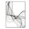 Minimalist Black & White Wavy Lines Canvas Print