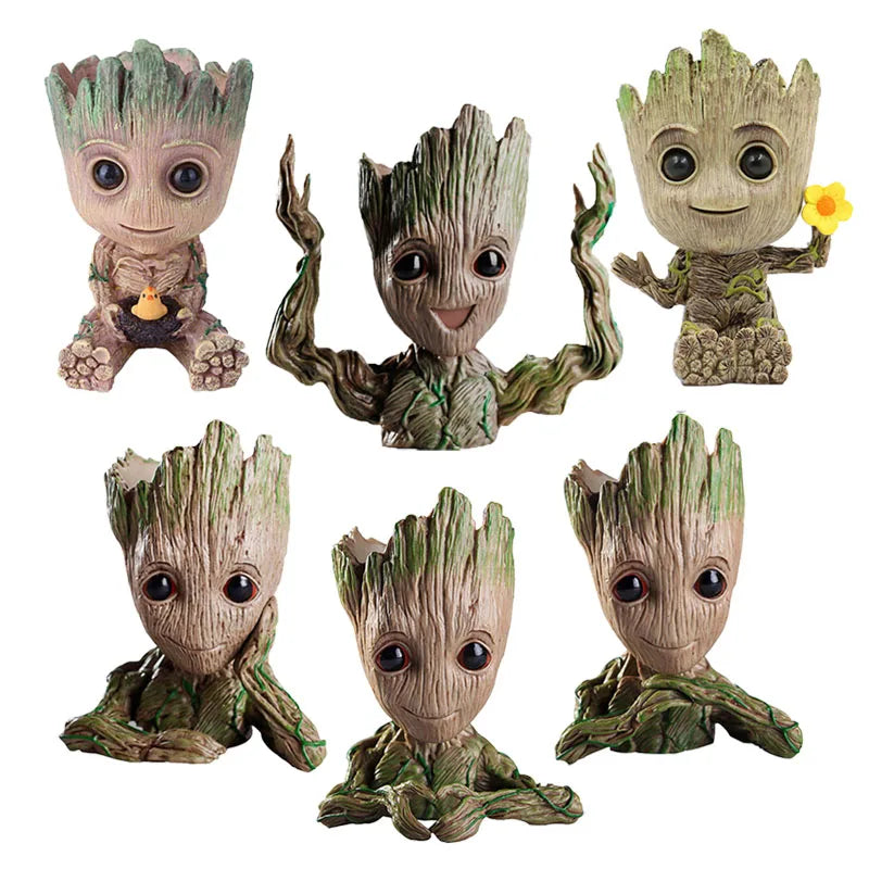 Groot Tree Figure Planter Vase | Desk Organiser & Pen Holder