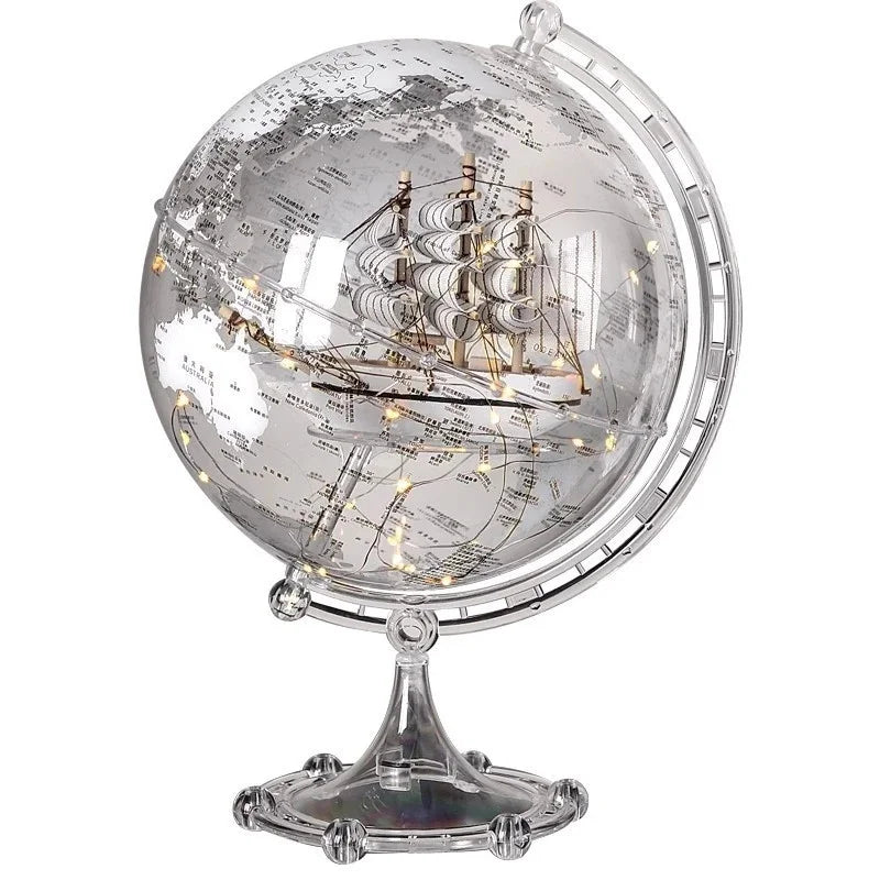 Globe Ornament with Sailboat Accent