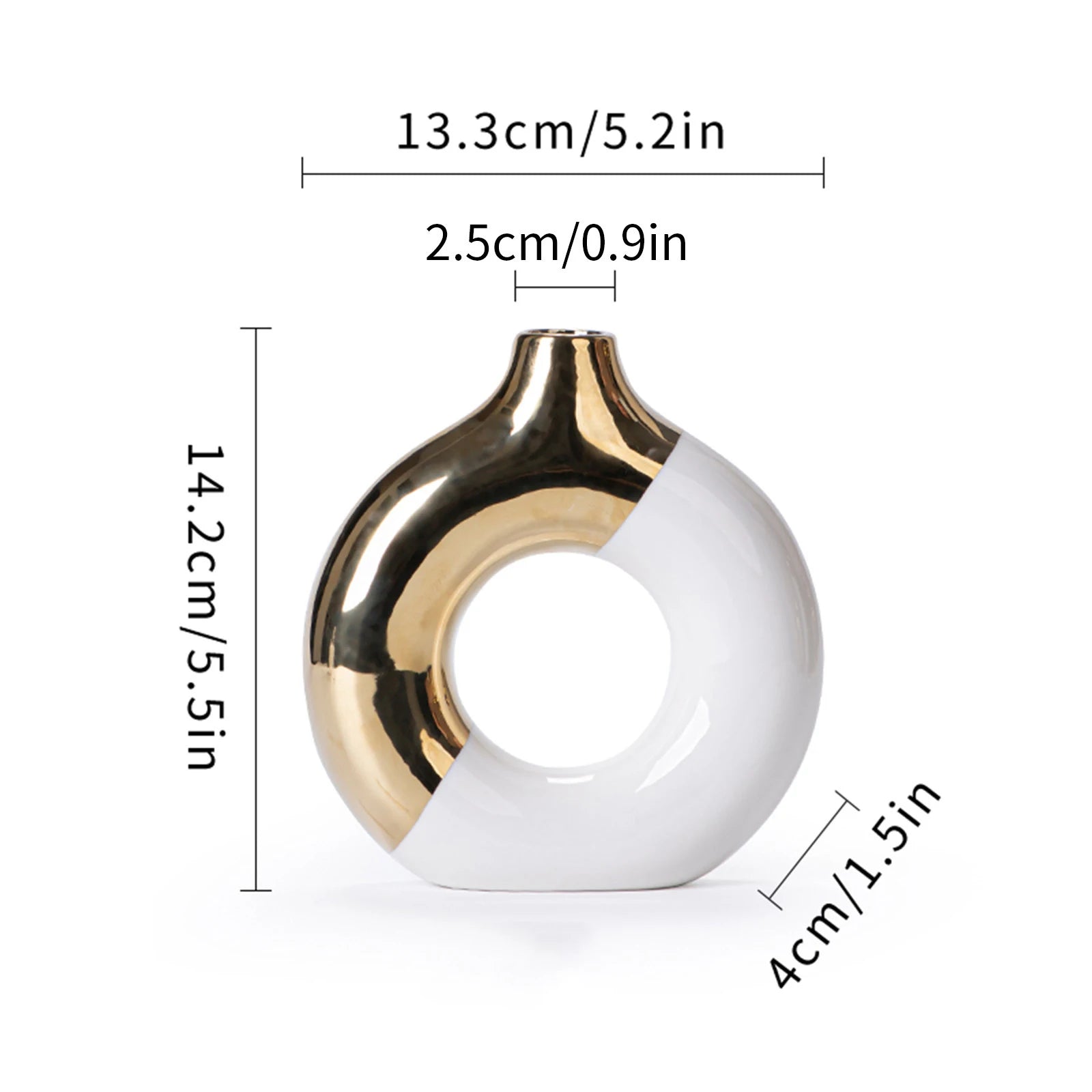 Luxury Ceramic Vase – Modern Gloss Finish, S/M/L