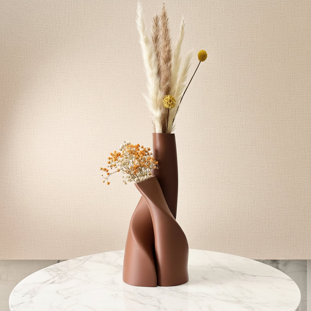 Sculptural Double Vase Set (2 Pieces)