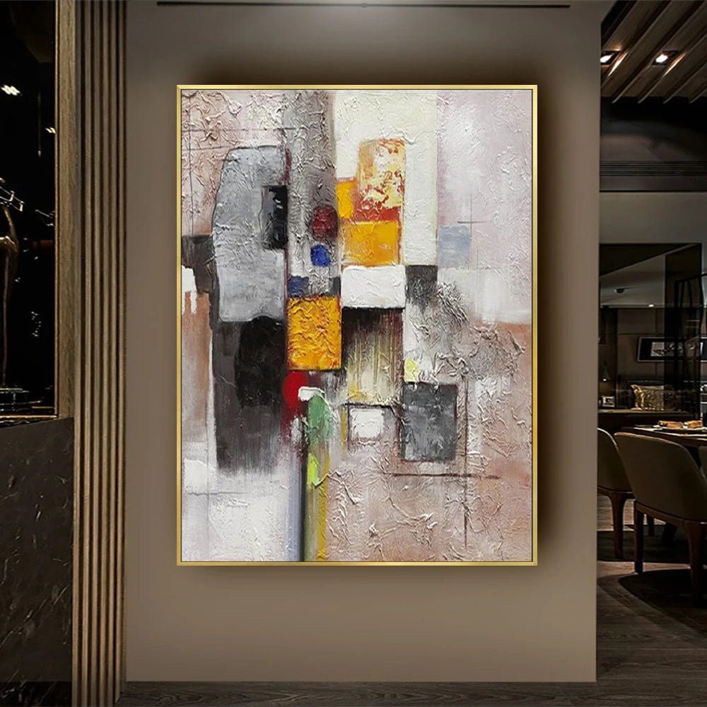 Hand-Painted Abstract Oil Painting on Canvas