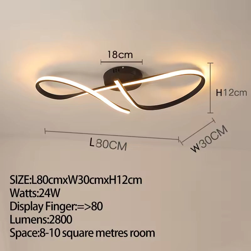 Polished Chrome Semi-Flush LED Ceiling Chandelier