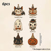 Vintage Wooden Halloween Hanging Ornament Set
