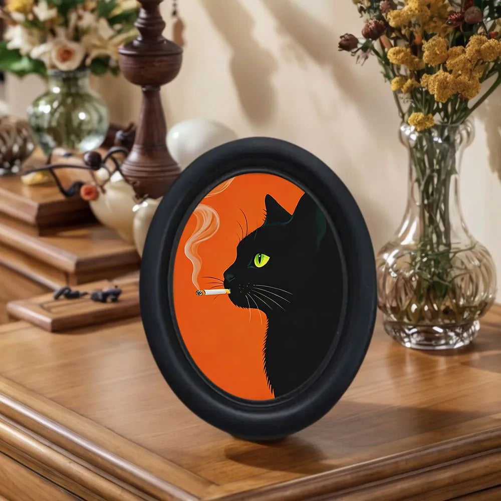 Black Cat Framed Mini Wall Art