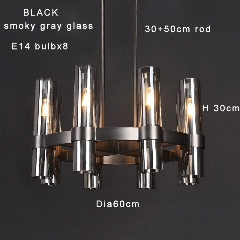 Modern Brass Round 24-Light Chandelier