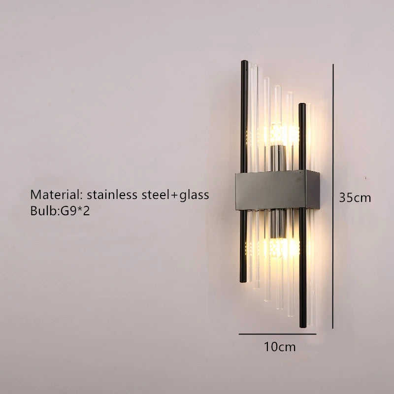 Light Luxury Gold LED Wall Sconce for Living Room, Bedroom & Stairs