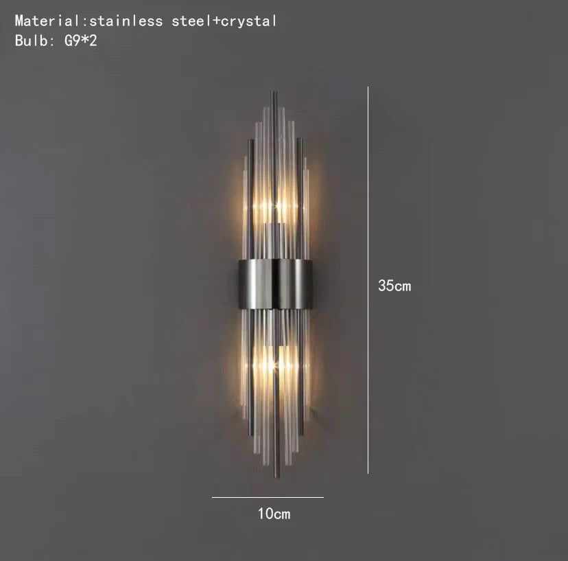 Light Luxury Gold LED Wall Sconce for Living Room, Bedroom & Stairs