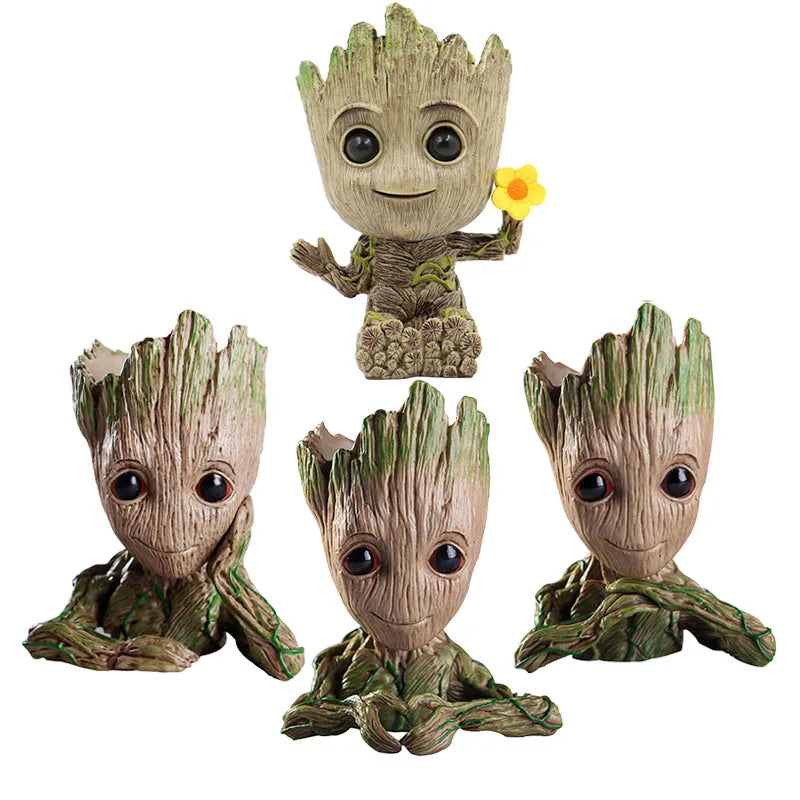 Groot Tree Figure Planter Vase | Desk Organiser & Pen Holder