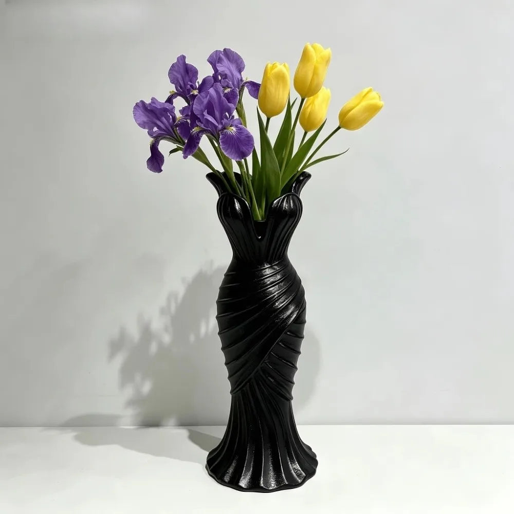 Elegant Dress-Silhouette Decorative Vase