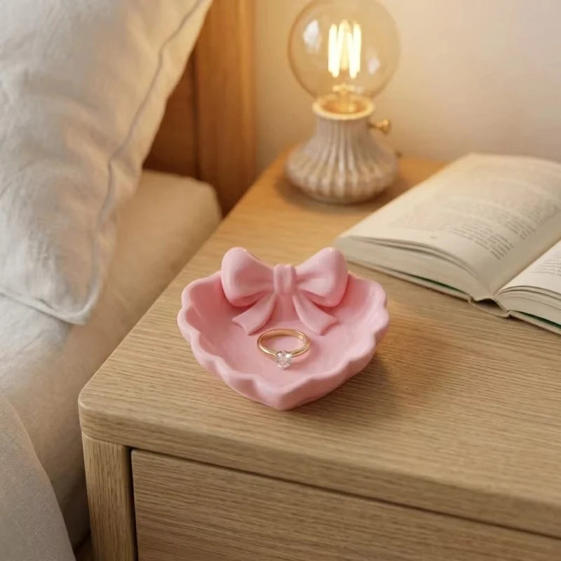 Heart Bow Jewellery Tray