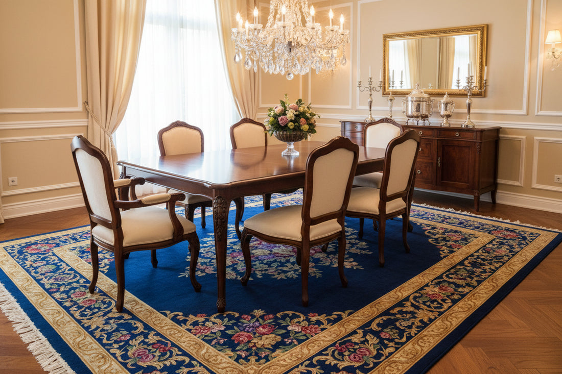 Persian Floral Area Rug | Washable Non-Slip Carpet for Living Room, Bedroom & Entryway