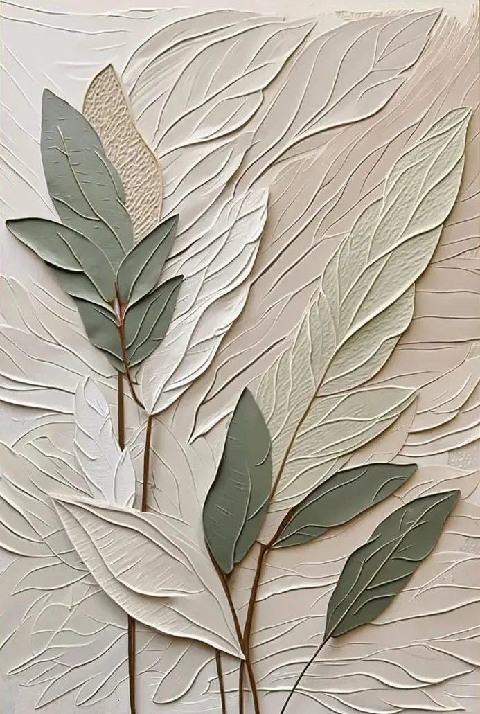 Botanical Triptych Canvas Print Set | Sage Green Wabi-Sabi