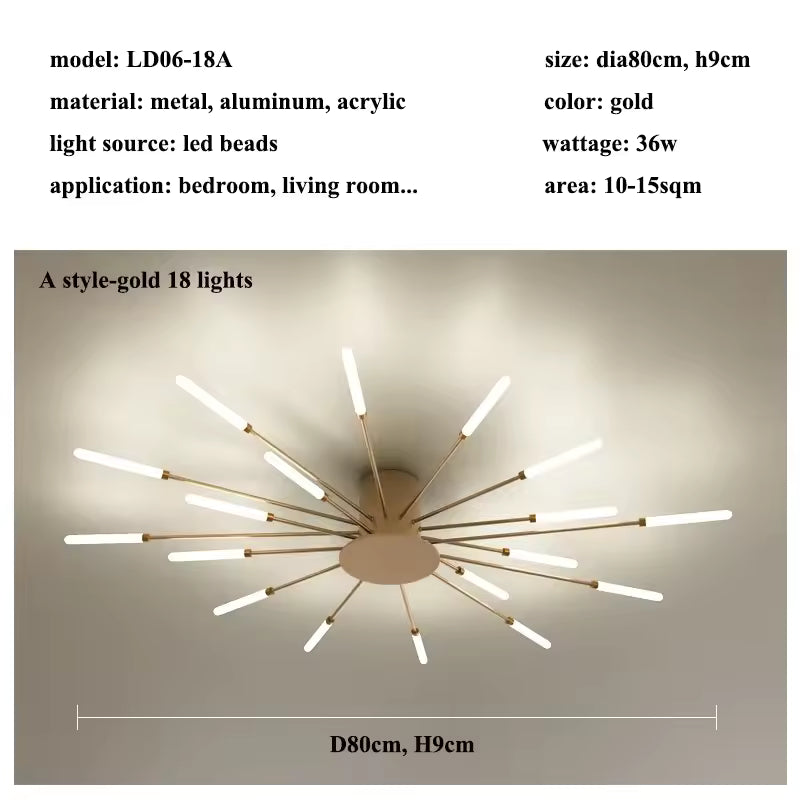 Firework LED Ceiling Chandelier