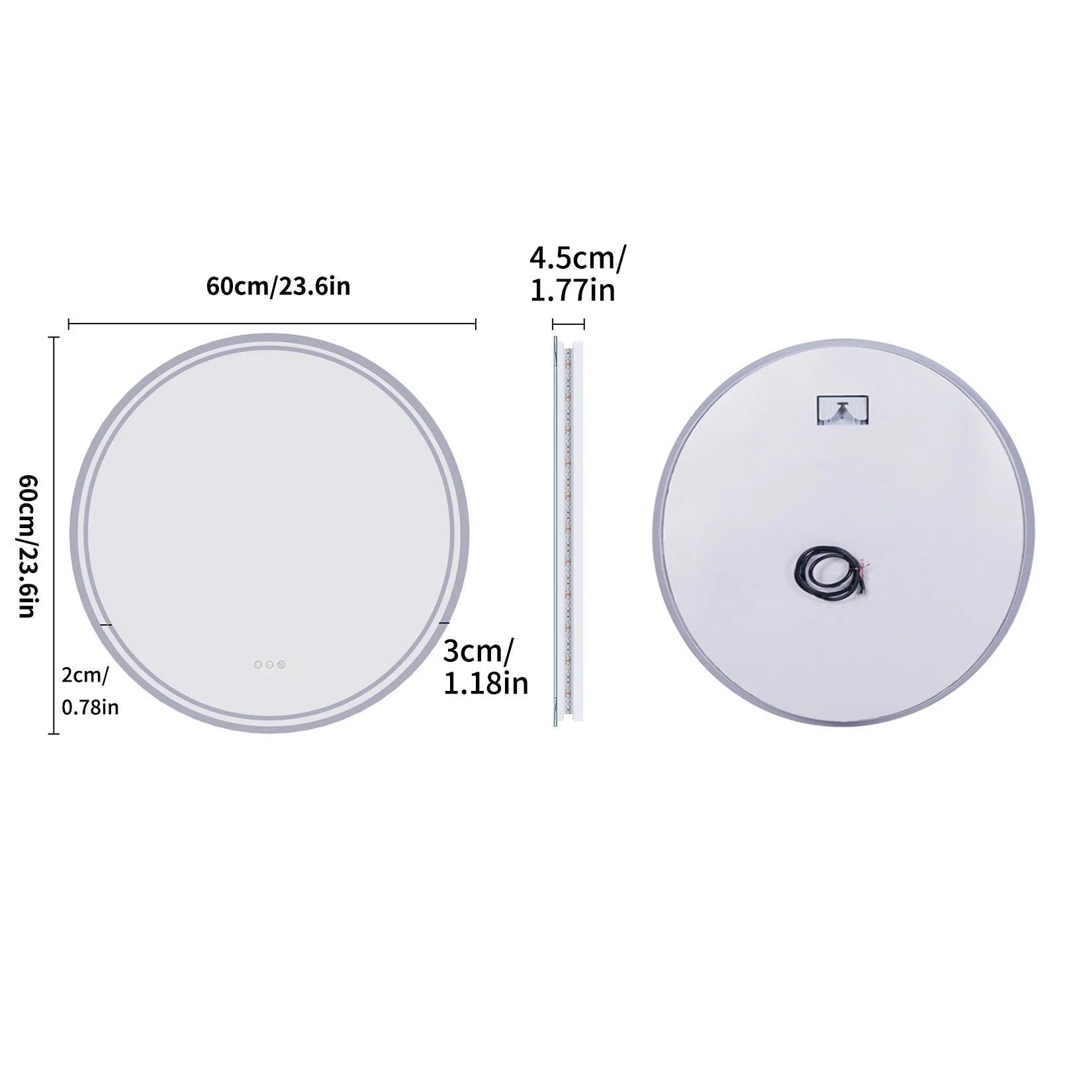 Round LED Bathroom Mirror