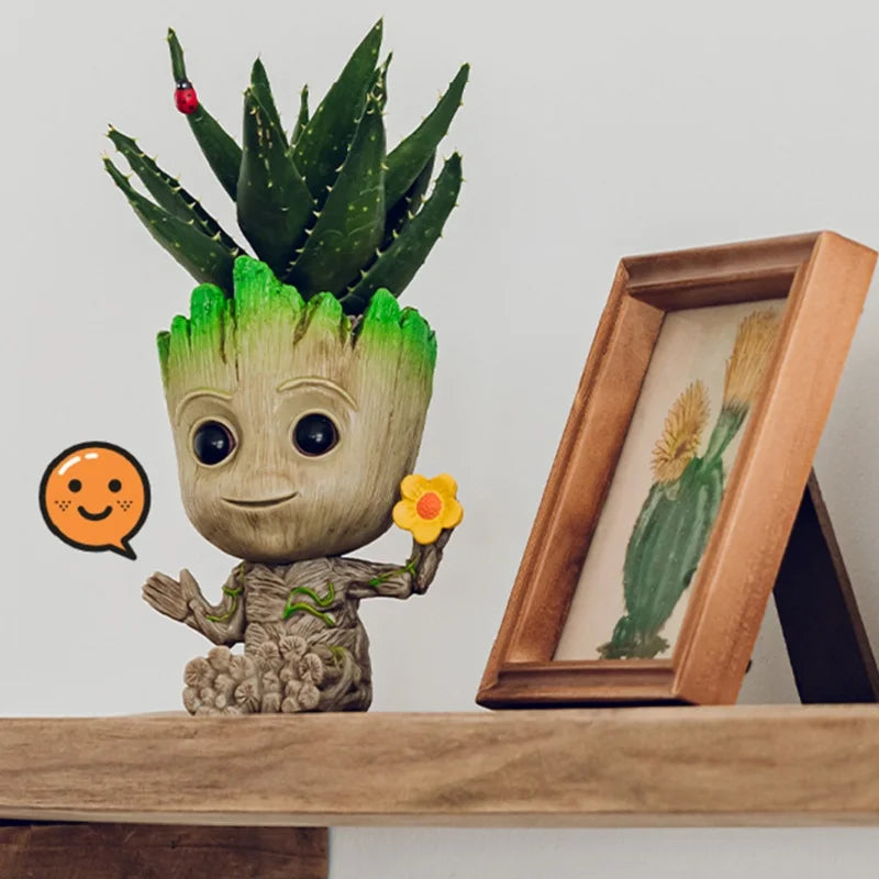 Groot Tree Figure Planter Vase | Desk Organiser & Pen Holder