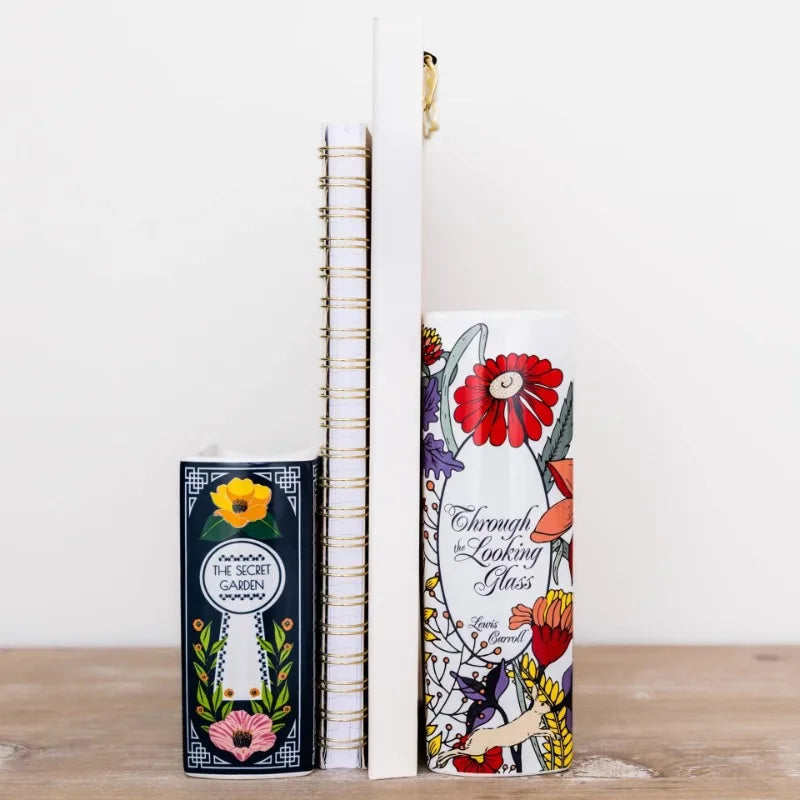 Ceramic Book Vase & Cachepot