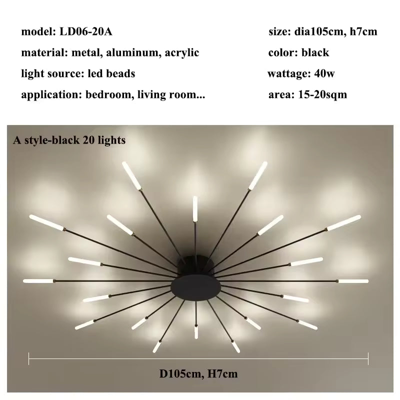 Firework LED Ceiling Chandelier