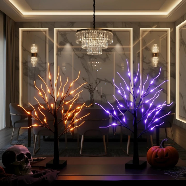 Gothic Black Willow Tree LED Night Light