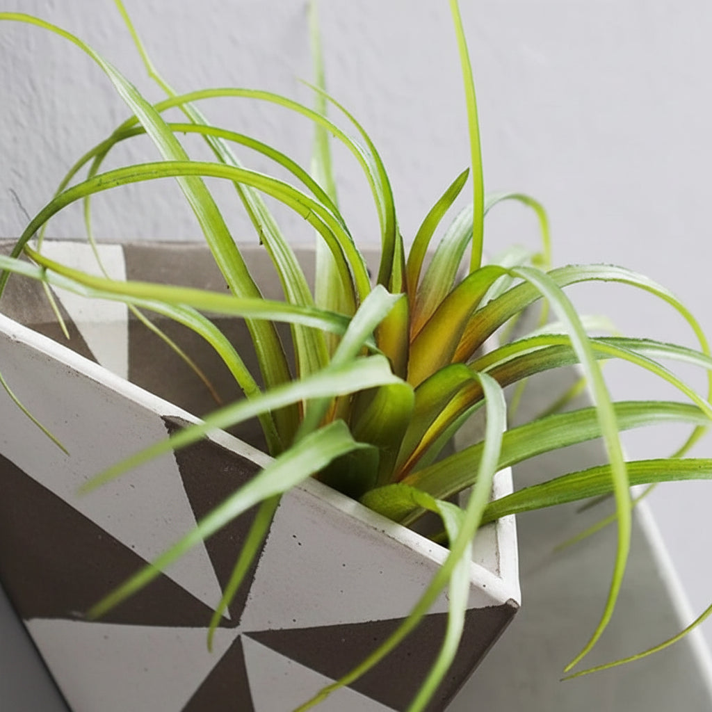 Cement Wall Vase & Ikebana Stem Holder
