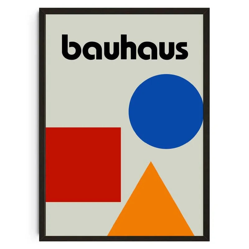 Mid-Century Modern Bauhaus Abstract Geometric Wall Art
