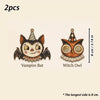 Vintage Wooden Halloween Hanging Ornament Set