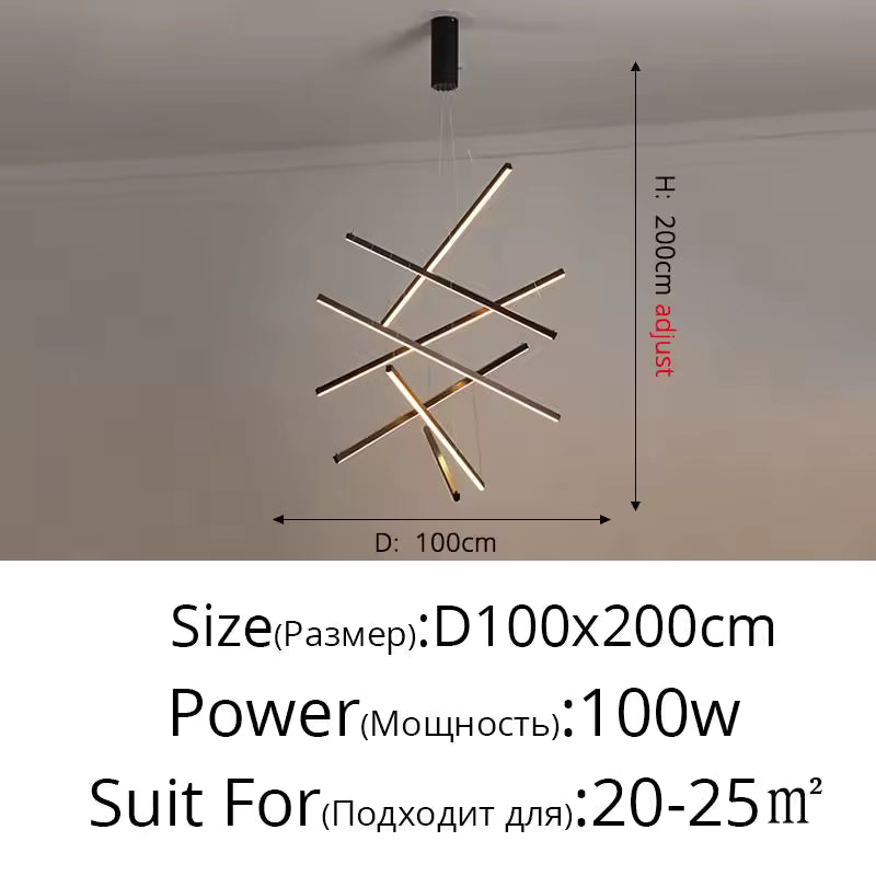 Modern LED Staircase Chandelier