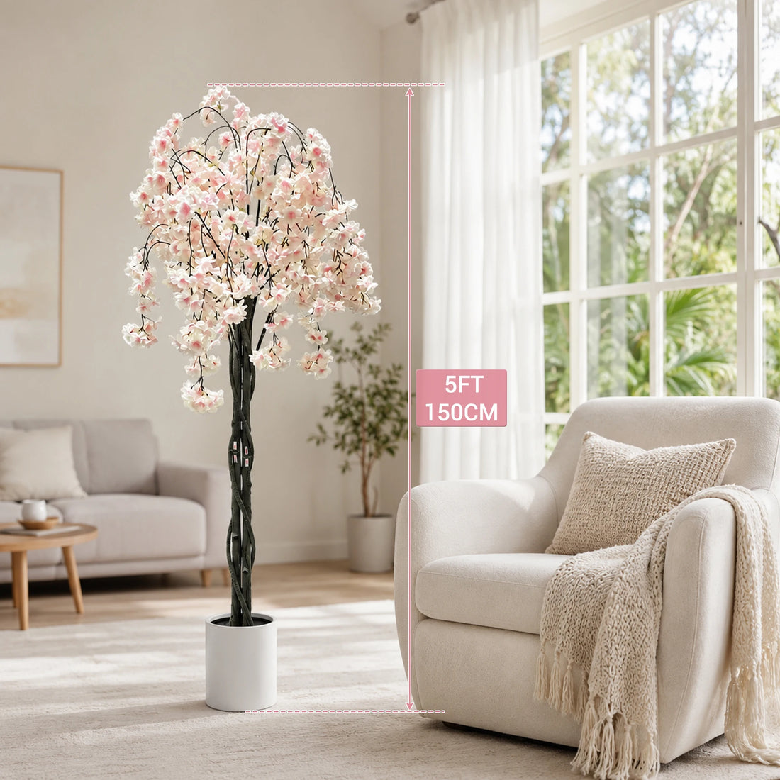 Artificial Cherry Blossom Tree in Pot