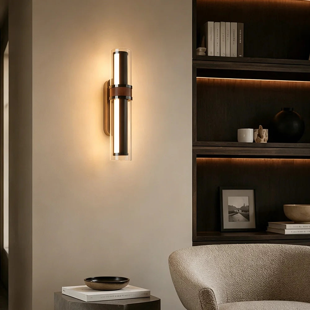 Black Minimalist LED Wall Lamp – Modern Strip Light