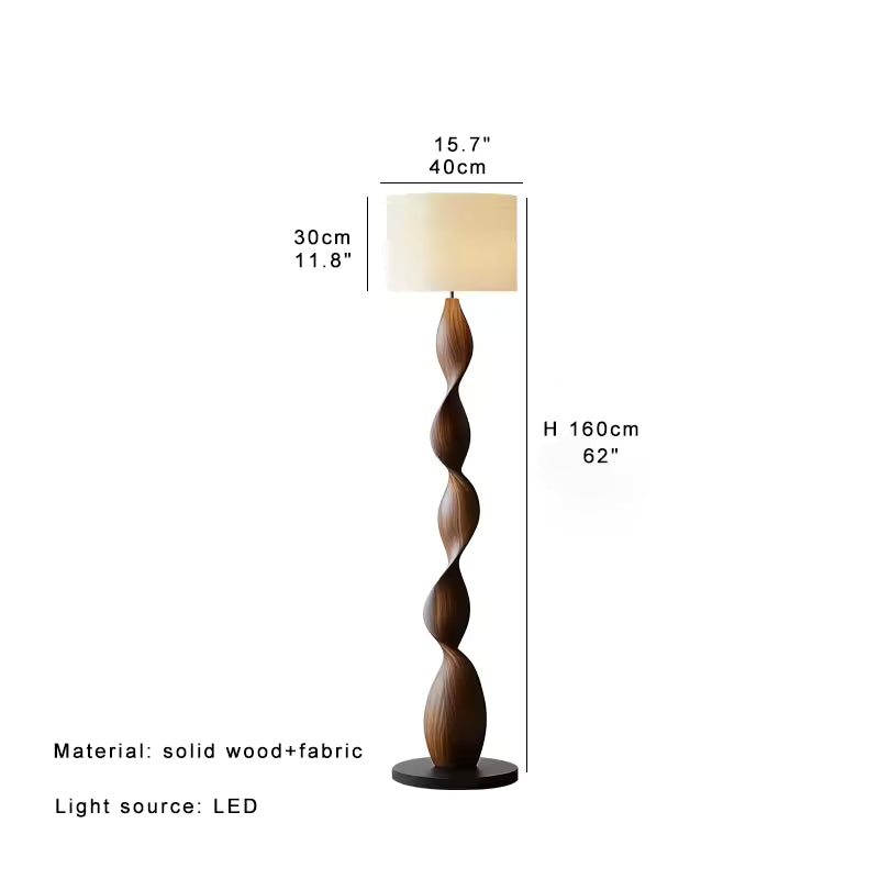 Modern Wooden LED Floor Lamp