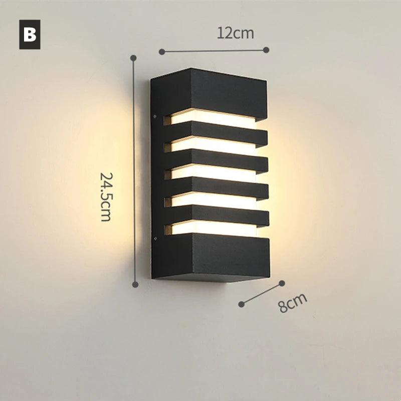 IP65 Outdoor LED Wall Sconce – E27 Aluminum