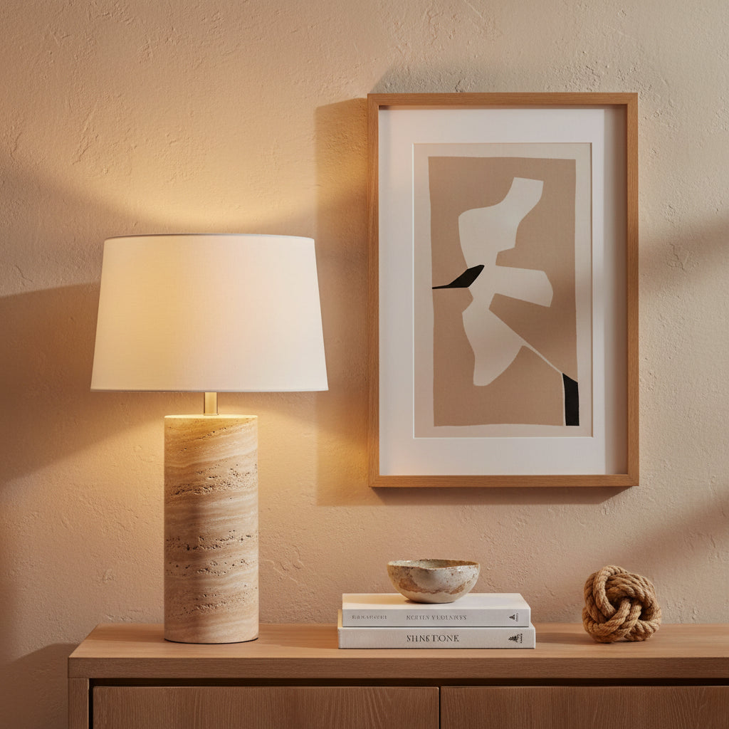 Contemporary Table Lamp with LED Bulb