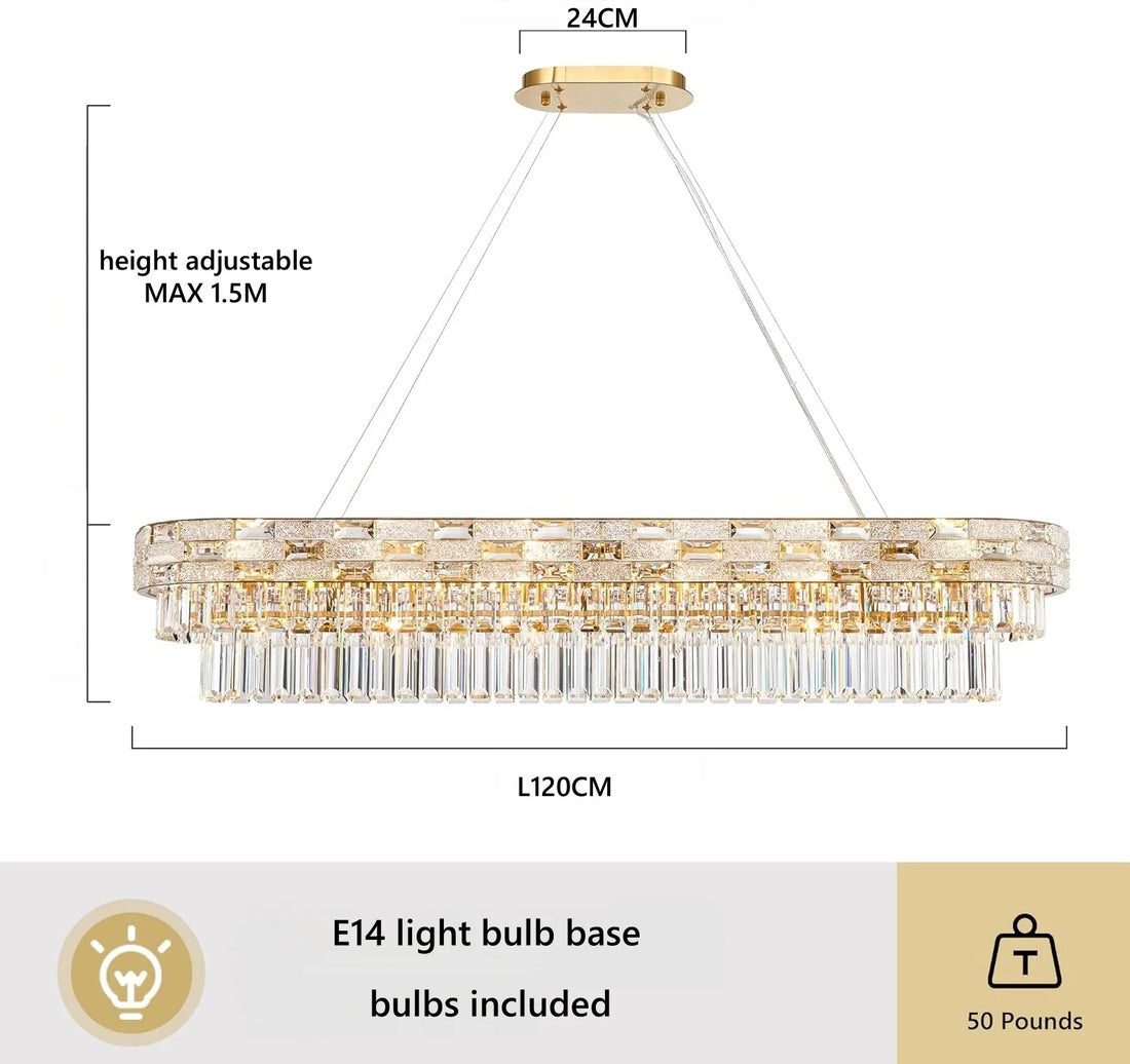 Modern Gold Crystal Chandelier