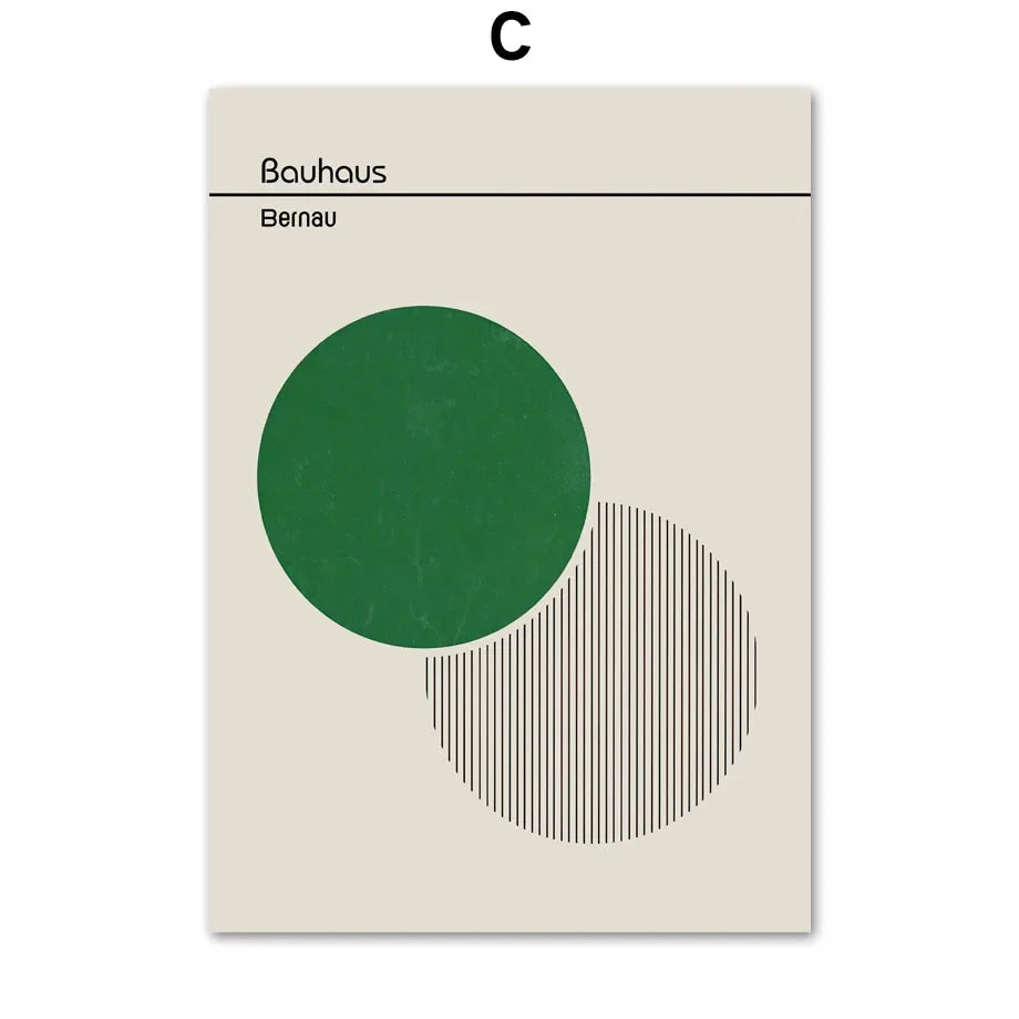 Abstract Bauhaus Canvas Wall Art Print