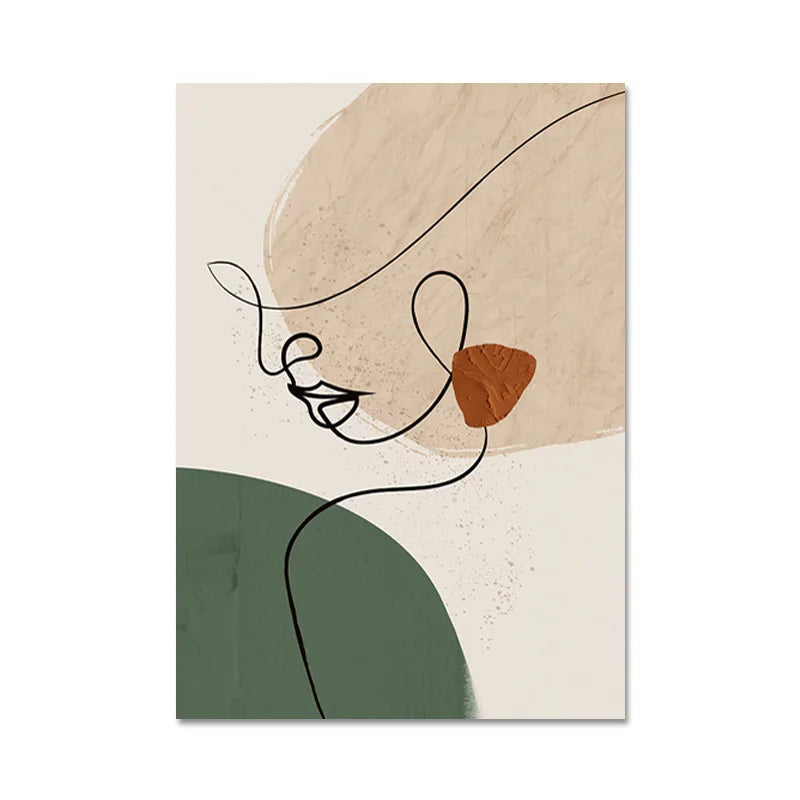 Matisse-Inspired Abstract Line Art Canvas Print