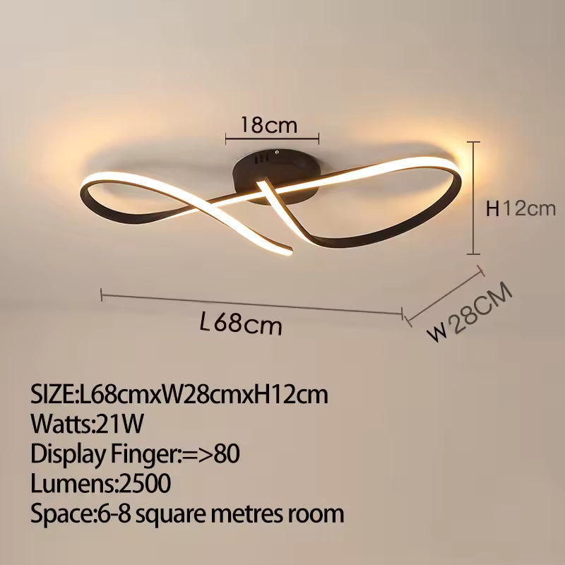Polished Chrome Semi-Flush LED Ceiling Chandelier