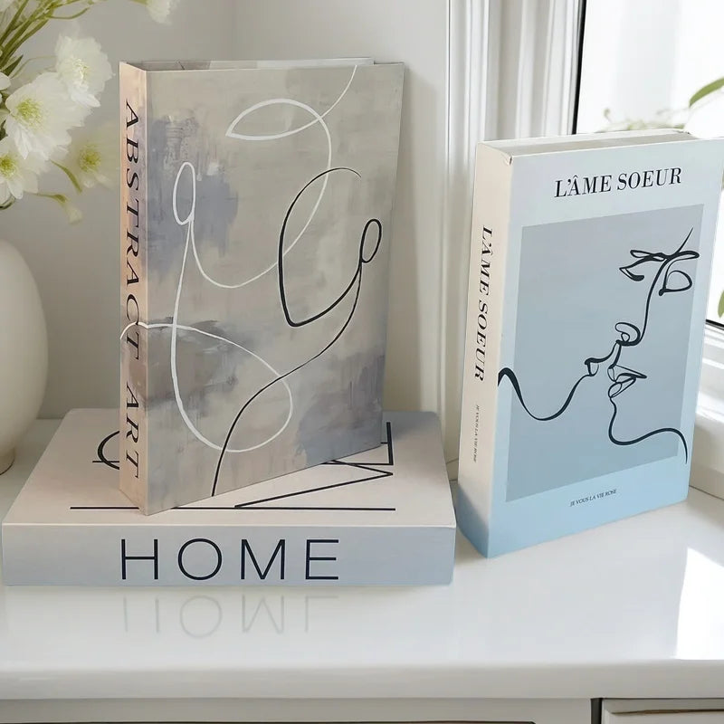 Decorative Book Storage Box – Abstract Design